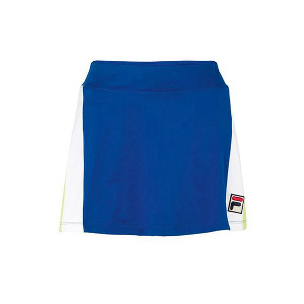 Saia Curta Fila Mulher Azuis/Branco/Verdes - Fila Acqua Sole Colour Block Portugal Lojas,RCXL-92548